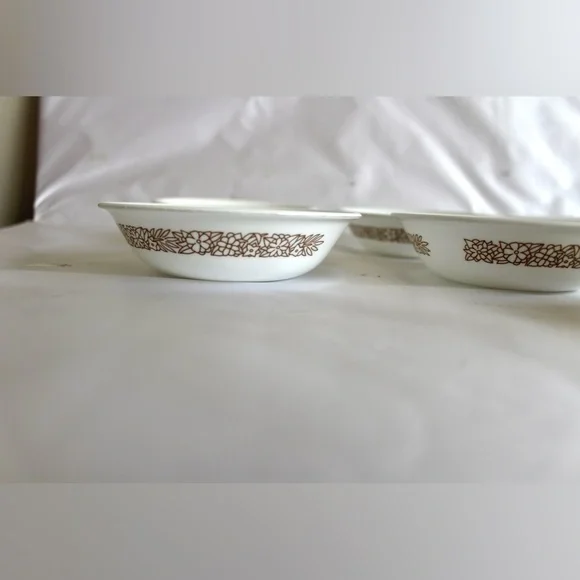 Corelle Woodland Brown Fruit Bowls / Dessert Bowls - Picture 3 of 7
